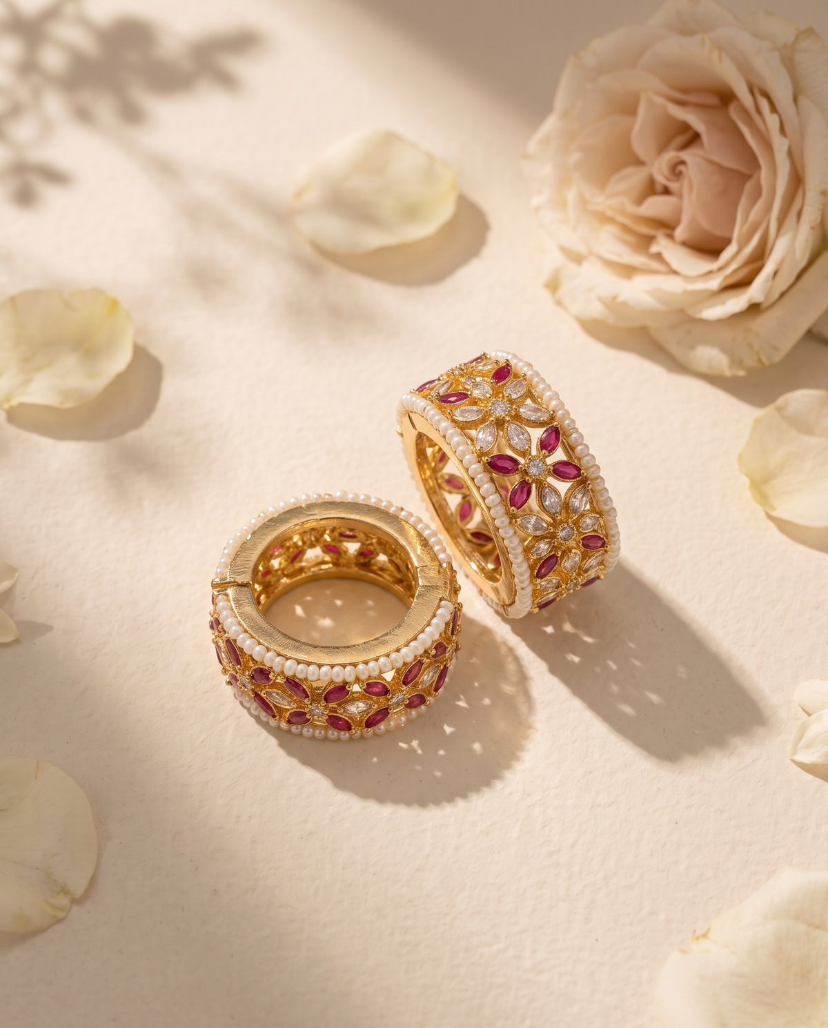 AD Floral Kundan Kangan