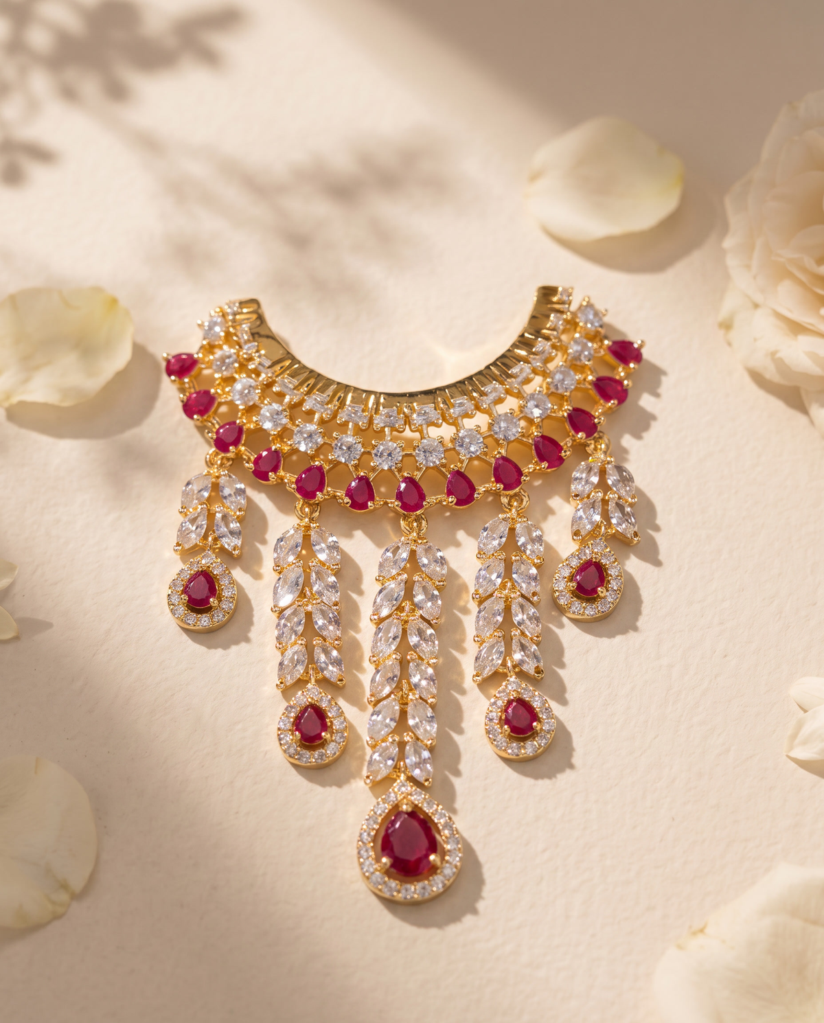 AD Marquise Cascade Choker Necklace