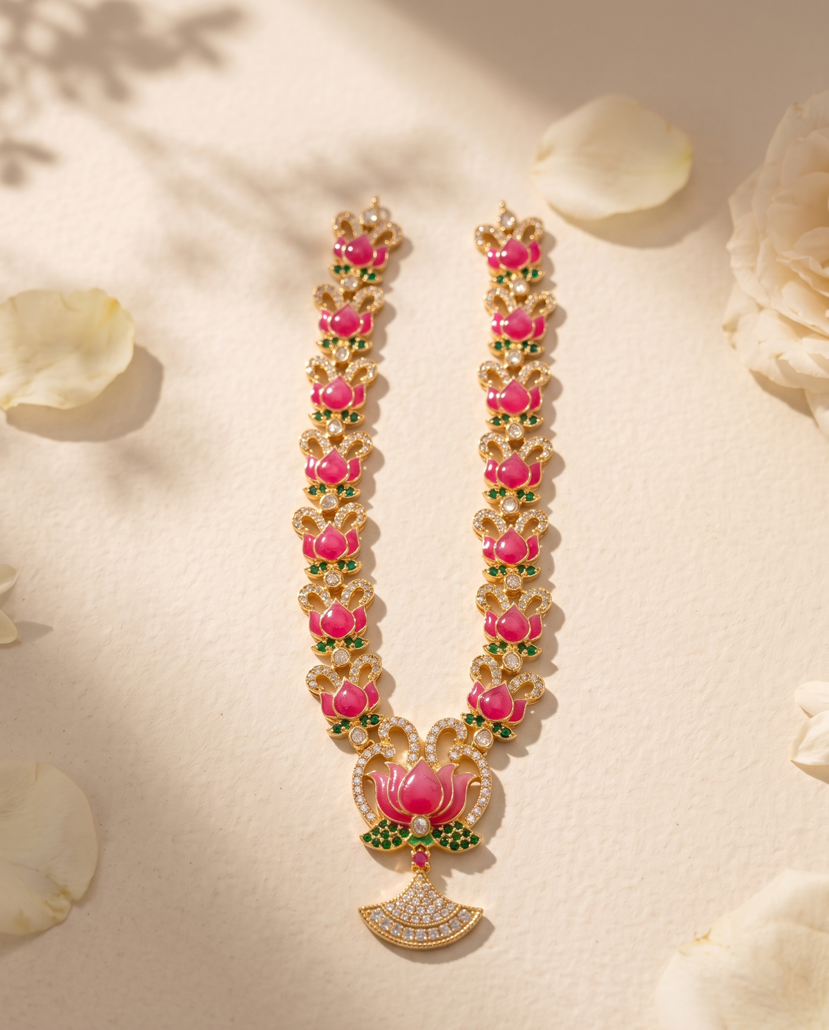 AD Lotus Garland Necklace