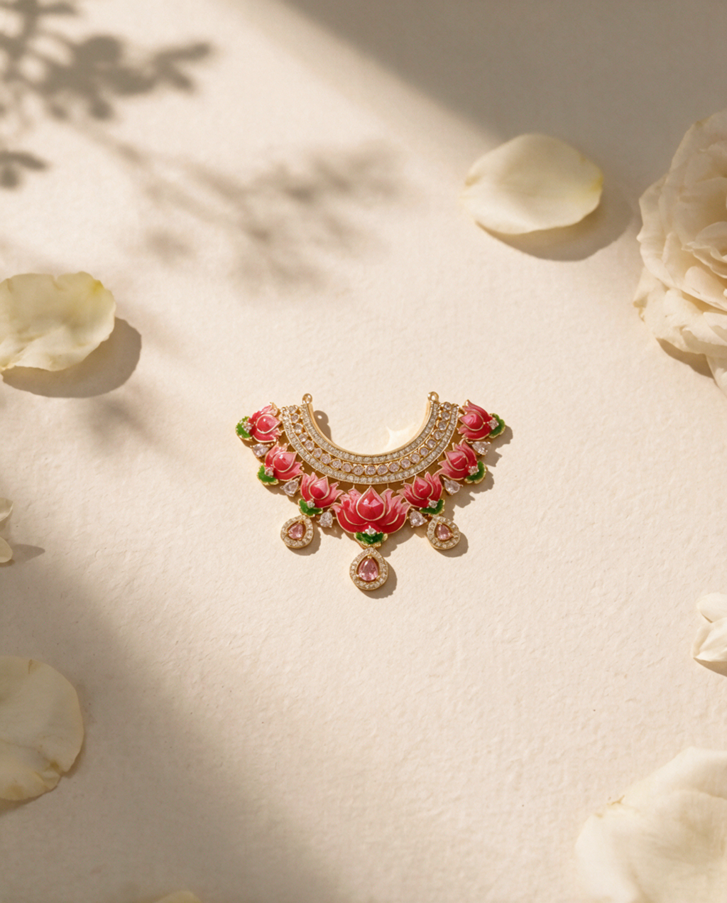 AD Blooming Lotus Choker Necklace